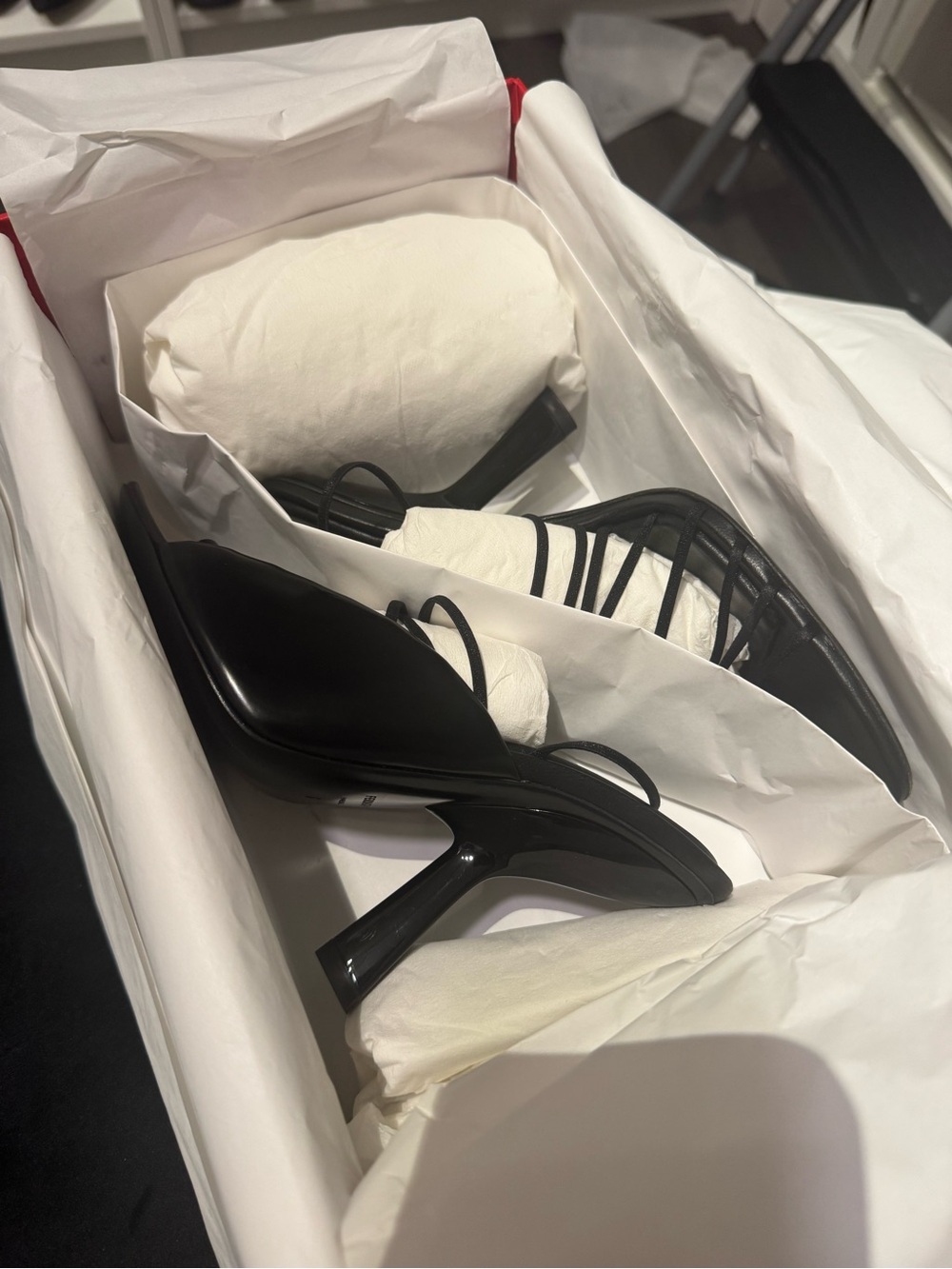 Salvatore Ferragamo Black Strappy Heels - Picture 6 of 8